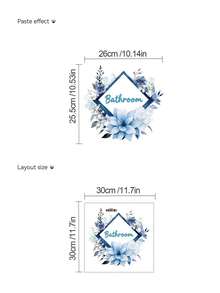 1pc PVC Material, Anchor, Flower, Floral, Rope Wall Sticker For Bathroom, Living Room, Bedroom, Entryway. Wall Art, Poster., Stickers, Wall Decal, Vinyl Decal For Home Decorations, Spring Decoration Items Refresh Your Home, Rama Decoration Stickers