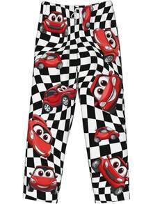 Mens Pajama Pants For Men, Men's Sleep Lounge Pants Bottoms With Pockets,Funny Pjs Sleepwear Gifts For Menhalloween - 國際象棋賽車 - 查看 2