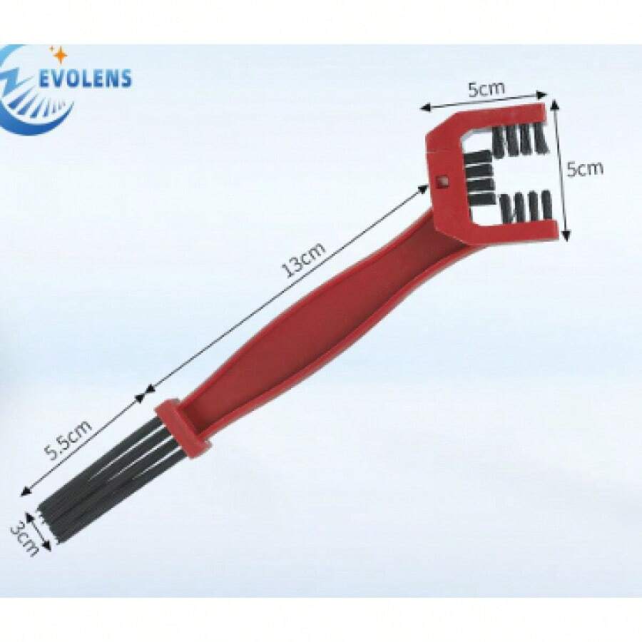 3-Sided Bicycle Chain Cleaning Brush - Red - View 1