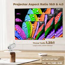 GAWFOLK Proyector inteligente de alta definición 2025, portátil para acampar al aire libre, con soporte para decodificación 4K, sistema operativo Android 11, WiFi de doble banda, apto para uso en interiores y exteriores, con enchufe europeo y chip A3100 de alta calidad. Un dispositivo ideal para oficinas corporativas y reuniones familiares.