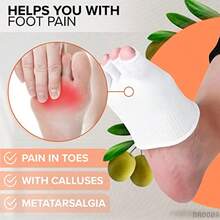 Gel Toe Separator Socks For Women Pain Relief Comfortable For Bedtime Gel Toe Separators For Women Pedicure And Moisturizing Fits US Sizes 610 Soft Cotton LongLasting Design0928 - 如圖 - 查看 4