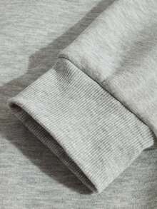 1 pièce sweat-shirt col rond en polaire imprimé avec motif fleur de cerisier de Tokyo, Japon. Cadeau d'anniversaire ou de fête idéal pour femmes - Gris clair - Voir 5