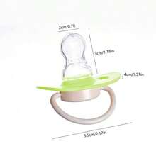 Baby Pacifier, Available In S And L Sizes, Made Of Liquid Silicone, Soft And Comfortable, Comes With Dust Cover, Suitable For Daily Use - Multicolor - View 6