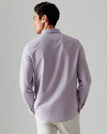 Men's Commuter Shirt, Performance Dress Shirts For Men, Machine Washable, Wrinkle Resistant, Slim Fit Button Down Shirthalloween - Nightshade Oxford - View 10