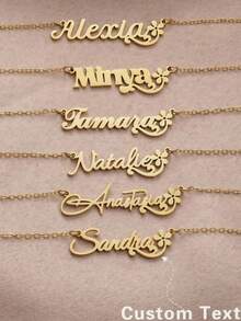 High-End Elegance, Stylish Luxury, Minimalist Nobility, Youthful Beauty, And Sexy Gold Matte Petal Personalized Name Text Custom Necklace-Perfect For Birthdays, Personalized Gifts, Anniversary Presents, Custom Jewelry, And Gifts For Friends, Family, Or Loved Ones. Ideal For Parties And Travel