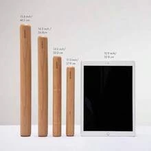 Rodillo de madera de bamb, pequeo, 11x 1.38 pulgadas, rodillo de masa para pasta, galletas, pasteles, pizza, chapati, fondant, rodillo para hornear, herramientas y suministros para hacer pan - Natural (11,0 x 1,4 pulgadas) - Ver 4