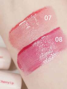 Rom&nd Tinte de agua Glasting Romand 08 Cherry Red, alta viscosidad, crea un maquillaje de labios brillante e hidratado con brillo translúcido, textura tipo gelatina, 6 horas de hidratación, fórmula vegana, portátil, maquillaje de labios de piel de cristal coreana, brillo en la cámara, hidrata los labios secos, cosméticos coreanos, 4g/0.14oz - 08 CEREZA ARRIBA - Ver 4