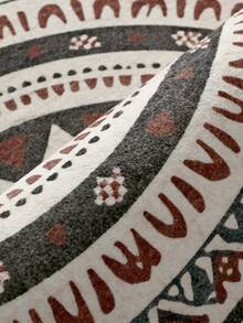 1 pièce Tapis de porte moderne lavable de style européen vintage, motif bohème asymétrique. Convient pour la chambre, l'entrée et le salon. Doux, durable, antidérapant, lavable en machine. Tapis de cuisine, convient pour le vestibule, la chambre et le bureau. Décoration de festival, automne/hiver, décoration de Thanksgiving