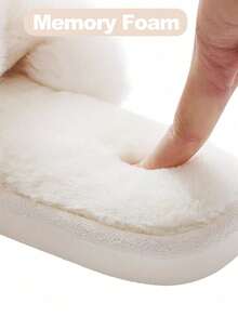 Pantuflas con abertura cruzada para otoño e invierno, estilo plano antideslizante para el hogar. Pantuflas de felpa con tira cruzada para damas, sencillas y de moda. Pantuflas abiertas de dedo para el hogar, pantuflas de algodón cálidas para chicas. Pantuflas de celebridad de internet, suaves y cómodas, pantuflas versátiles de alto valor.