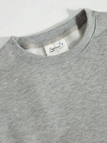 1 pièce sweat-shirt col rond en polaire imprimé avec motif fleur de cerisier de Tokyo, Japon. Cadeau d'anniversaire ou de fête idéal pour femmes - Gris clair - Voir 4