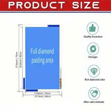 JOZYSH 1pc Large Size 30x40cm-11.8x15.7Inch/40x50cm-15.7x19.7Inch Frameless DIY 5D Round Diamond Painting, Virgin, Full Rhinestone Painting, Square Round Diamond Painting Kit, Handmade Home Office Wall Decoration Gifts