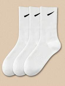 3/9/12 Pairs Of Solid-Color Versatile Socks, Breathable, Comfortable, Absorbent, Suitable For Daily Wear, Sports, Office, Casual Styles, And Valentine's Day All Year Round - Multicolor - View 5