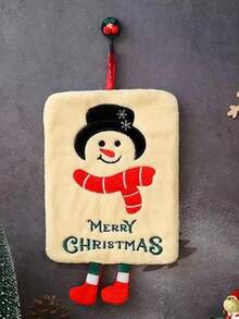 1pc Christmas Hanging Hand Towel For Kitchen, Bathroom, Quick Dry Absorbent Decorative Cloth