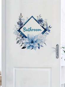 1pc PVC Material, Anchor, Flower, Floral, Rope Wall Sticker For Bathroom, Living Room, Bedroom, Entryway. Wall Art, Poster., Stickers, Wall Decal, Vinyl Decal For Home Decorations, Spring Decoration Items Refresh Your Home, Rama Decoration Stickers