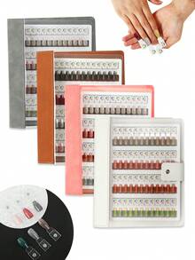 48/96/144色指甲油展示册,带磁性可拆卸色卡,高端透明PVC封面,便携式可拆卸展示册,适用于美甲沙龙和美甲爱好者 - 白色 - 查看 2