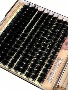 200pcs/150pcs/140pcs/100pcs Luxury Fluffy 8D Faux Mink Lashes - Mixed 10-18mm Length, 0. 07mm Thickness, Russian D Curl, Volumizing & Reusable Dramatic Lashes, Easy For Beginners - 10 Trays (60D/80D/100D/120D/160D/200D Variety Pack) Lash Clusters, Eyelash Clusters, Individual Eyelashes, Lashes, Fake Lashes - D 4 - 查看 5
