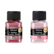 可食用闪光粉亮片珠光粉食品装饰撒粉，适用于饮料、葡萄酒、蛋糕、糖果、甜点、烘焙店、餐厅、素食 - 彩色 - 查看 30