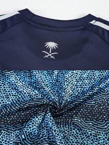 2pcs Argentina Football Jersey, Customized Soccer Uniform, 2526 Football Shirt, Men's Personalized Football Uniform, Men's Sports Suit, Running Set, Summer Men's Set, Men's T-Shirt Set, Football Jersey, Personalized Football Uniform, Football Jersey With Number Printing, Suitable For Football, Badminton, Basketball, Cycling