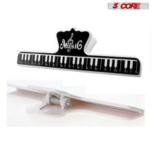 5 Core Music Sheet Holder Clip Pair Durable Black Plastic Page Holder Piano, Keyboard, Violin, Book, Stand - Anti - Slip Music Score Clamp Practice Performance - MUS CLIP 2PCs - MUS CLIP 2 CÁI - Xem 4