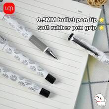 3/6 unidades Bolígrafos de gel negros - Experiencia de escritura suave Útiles escolares/de oficina para escritura creativa - Perfectos para estudiantes, maestros y profesionales que vuelven a la escuela - Negro - Ver 3