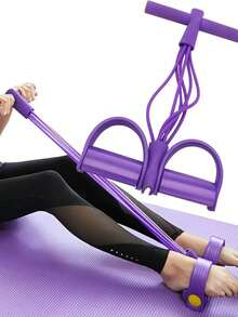 Banda de resistencia con pedal para el hogar - Cuerda elástica de tracción, adecuada para ejercicio en el hogar, entusiastas del yoga, mejora la flexibilidad corporal, flexibilidad, mantiene la figura, pedal de banda de resistencia, cuerda de tensión, asistente de abdominales, herramienta de adelgazamiento de la barriga de espalda abierta para mujeres, cinturón de resistencia para estiramiento, ejercitador de muslos, gimnasio, sudoración, Pilates. - Multicolor - Ver 8