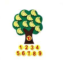 1/5 件毛毡和无纺布蒙特梭利果树数学学习玩具，数字 1-10，教育用品，学龄前学习玩具，数学玩具，圣诞礼物 - 彩色 - 查看 10