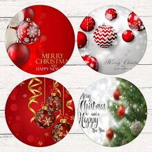 4pcs/8pcs Christmas Themed Coasters, Christmas Pattern Absorbent Pads For Coffee, Drinks, Kitchen, Table, Room, Bar Decor, Holiday Gifts - Multicolor - View 14