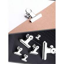 Clips de carpeta redondos de acero inoxidable, resistentes y duraderos, disponibles en múltiples tamaños, diseño montañoso, adecuados para documentos, billetes, papelería, almacenamiento general, tamaño extra grande/pequeño, aplicables para el hogar, la oficina y otros escenarios, estables y de larga duración. - Una pieza - Ver 9