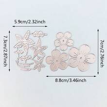 2Pcs Flower Petals Dies Cuts For Card Making, Cutting Dies, Metal Die Cutting Mold, Scrapbooking Dies, DIY Etched Embossing Stencil For Craft