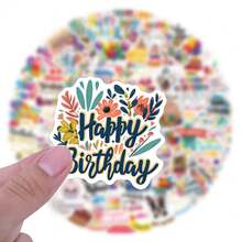 110 张生日快乐贴纸，用于装饰文具、杯子、手提箱、滑板、吉他、DIY 剪贴簿材料 - 彩色 - 查看 5