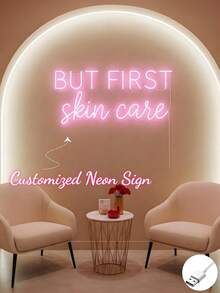 Dimmable Custom Led Neon Sign Room Decor, Personalized Wedding Neon Sign Valentine's Day Gift, Festival Neon Sign Home Decoration Wedding Backdrop USB Power.Romantic Home Decor, Perfect For Wall Decor, Christmas, Halloween, Party, Halloween, Thanksgiving, Bar, Bedroom, Office Decor, Elegant Living - Baby Pink - View 5