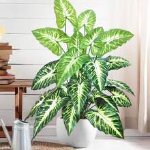 60-132cm(51.96in) Artificial Flowers Calla Lily Horseshoe Leaf Turtle Leaf Bobcat Leaf Fake Plant Ornamental Holiday Home Office Decoration