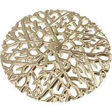 Exquisito conjunto de arte de pared de rama de árbol dorado, decoración de pared de metal de diseño hueco para decoración interior (tamaño pequeño) - CH - Ver 1