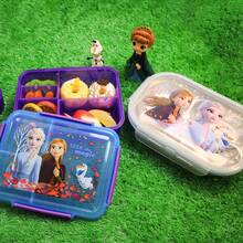Disney Frozen Series Lunch Boxes,  Princess Stainless Steel Material Lunch Boxes, Pink And Blue Cute Cartoon Pattern Lunch Boxes, Suitable For Camping Lunch Boxes, Office, Gift Giving, Christmas, Valentine's Day, And New Year Gifts - Multicolor - View 5