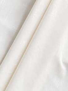 1pc Plain Minimalist Modern Oil-Proof Waterproof Washable Round Tablecloth, Luxury Dining Table Protective Mat - White - View 10