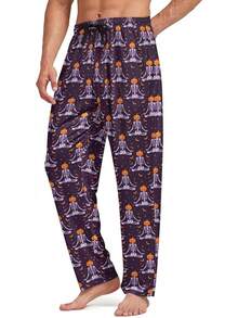 Mens Pajama Pants, Soft Lounge Sleep Pants With Pockets Lightweight Long Pajama Bottoms For Menhalloween - 骨頭萬聖節 - 查看 10