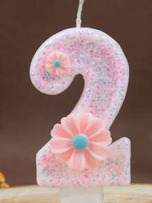 1 Peça Decoração de Flor Velas com Números 0-9, Decoração de Bolo de Aniversário, Velas de Festa, Suprimentos de Festa Atmosférica, Suprimentos de Festa Romântica, Velas de Aniversário Decoração de Bolo, Decoração de Cozimento, Velas de Aniversário Criativas com Números, Vela de Número de Festa de Aniversário, Dígito Brilhante, Casamento