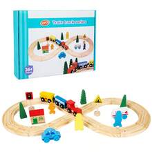 26pcs/33pcs Wooden Train Track Toy Set, Suitable For 3-5 Years Old Boys And Girls As Christmas, Birthday, Children's Day Gift - Multicolor - View 15