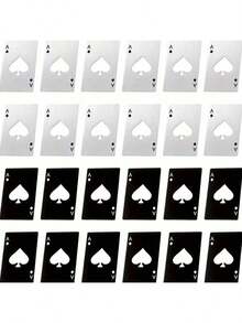 12/24pcs, Bottle Opener, Creative Poker Shape Bottle Opener, Solid Color Bottle Opener, Suitable For Bar Or Family, Wine Tools, Wedding Party Gifts, Bar Accessories, Kitchen Gadgets, For Outdoor, Camping, Christmas Party Supplies, Family Dinner - 彩色 - 查看 9