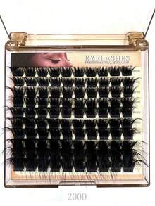 200pcs/150pcs/140pcs/100pcs Luxury Fluffy 8D Faux Mink Lashes - Mixed 10-18mm Length, 0. 07mm Thickness, Russian D Curl, Volumizing & Reusable Dramatic Lashes, Easy For Beginners - 10 Trays (60D/80D/100D/120D/160D/200D Variety Pack) Lash Clusters, Eyelash Clusters, Individual Eyelashes, Lashes, Fake Lashes - D 4 - 查看 6