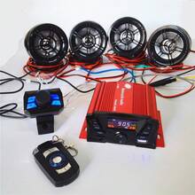 4-Channel Car Audio Amplifier With Wireless Remote - 4x25W Output, LCD Display, Multi-Playback Support For USB/TF/FM/Bluetooth - Red - View 7