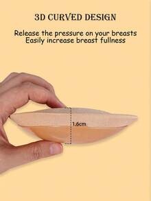 2Pairs Sticky Bra Inserts,Snowy Sticky Bra Inserts,Sticky Bra Push Up, Self Adhesive Pads Ultra Instant Lift Bra, Push Up Bikini Pads For Sports Bra Swimsuit. - 彩色 - 查看 9