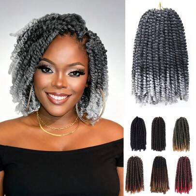 30 hebras/paquete Cabello trenzado de primavera para Locs de mariposa, Locs suaves, Trenzas de ganchillo cortas y esponjosas de 12 pulgadas, Extensiones de cabello trenzado sintético de baja temperatura, Fácil de usar, Para diario o fiesta, Halloween, Navidad y Año Nuevo