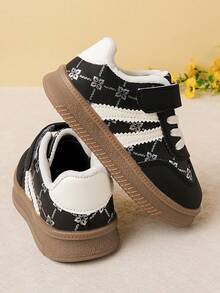 1 Pair Spring/Autumn New Style Toddler Hook And Loop Casual Sports Shoes, Soft Sole Baby Shoes, Korean Version, Boys/Girls