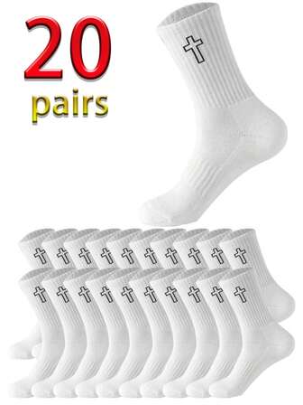20/10/5/3/1 Pair Plus Size Men's Knitted Mid-Calf Socks & Ankle Socks - Odor-Resistant, Moisture-Wicking, Elastic Socks, Unisex Mid-Calf & Ankle Socks, Fashion, Casual, Comfortable, Breathable, Odor-Resistant, Outdoor Sports, Running, Fitness, Cycling, Moisture-Wicking, Quick-Drying, Compression Knee Socks, Business Casual Holiday Tall Socks, Suitable For All Seasons, Unisex Daily Wear Socks, Suitable For Outdoor Fitness Sports Socks, Adult Moisture-Wicking Quick-Drying Breathable Comfortable Mid-Calf Socks, Ankle Socks