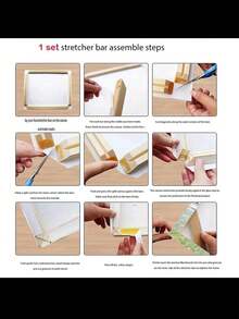 1 Set de 100x50cm Lienzo con Marco de Madera para Pintura al Óleo, Marco de Madera Sólida, Adecuado para Pintura al Óleo, Carteles, Galerías, Murales, Kit de Marco de Óleo, Decoración Artística