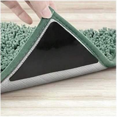 4 /8 /12 Reusable And Washable Carpet Clips - Anti-Slip Carpet Patches, Double-Sided Tape, Suitable For Home Decoration In Bedrooms, Outdoors And Porches.