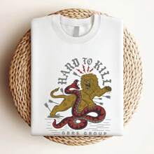 180g pure Cotton GBRS Group Hard To Kill XXL T-Shirt DevGru NEW SEALED Print Round Neck Short Sleeve Breathable Women Top Graphic Tees Top For Everyday Wear female graphic Slightly designer clothes Unisex streetwear Stretched Summer T-Shirt For Women Casual Soft - Blanco - Ver 4