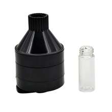 直径 4.3 厘米手动研磨器 - 塑料机身，锋利金属刀片，轻松研磨（无需用电），附赠玻璃储物罐，是节日送礼佳品（万圣节/圣诞节） - 黑色 - 查看 5