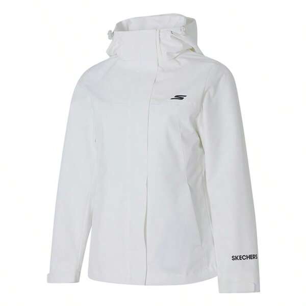 Skechers Women's Jacket, Waterproof Hooded Coat, Single Layer Woven Fabric, Outdoor Hiking Sports, Daily Commute Running Sportswear, Minimalist Casual Wear, Golf Series P425W219-0019